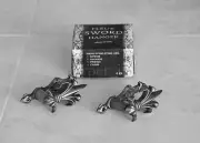 Sword Hanger Set - Adjustable 'Pewter' Fleur De Lis for Collectable Wall Display