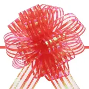 15pcs 6" Large Organza Pull Bow Chiffon Gift Wrapping Bows Ribbon Red
