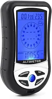 8 in 1 Handheld Altitude Gauge, Altitude Tester with Humidity,Temperature, Barometric Pressure Meter for Climbing