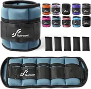 Adjustable Ankle Weights: Sportneer 1 Pair 0.9/1.8/2.7/3.6/4.5 kg Wrist Weights Arm Leg Weighted Ankle Weight for Indoor Outdoor Exercises Walking Jogging Women Men, 2.2 kg per Ankle, 4.5 kg Per Pair