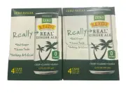 Reed’s Real Ginger Ale - ZERO SUGAR - Nothing Artificial- 4 Cans 12oz - 2 Pack