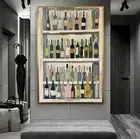 Canvas Wall art Print Wine Display Cabinet Pop Art Modern Home Wall Decor