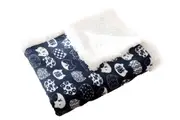 Pet Dog Bed Blankets Fluffy Fleece Dog Throw Blankets Sleep Mat-Navy blue