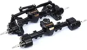 Upgrade Front Rear Axles Set for SCX24 1/24 Axial All Copper Fr&on&t Rear Portal Axle Crawlers Upgrades Parts Bridge Shaft Complete Set