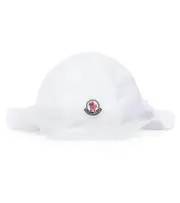 [Moncler Enfant] Moncler Enfant Logo cotton canvas bucket hat Inch 16.5 white