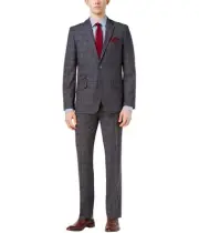 Ben Sherman Mens Plaid Formal Tuxedo