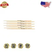 Durable 7A Hickory Drumsticks - Classic American Value Pack with Teardrop Tip