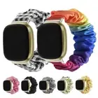 For Fitbit Versa 3 Sense Wristband Fabric Watch Strap Replacement Scrunchie Band