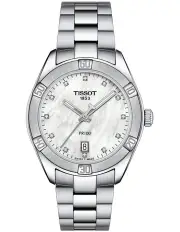 [Tissot] PR 100 Sport Chic T1019101111600 Watch in White Mother of Pearl