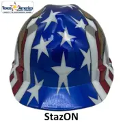 MSA Freedom Series Cap Style Hard Hat StazON Suspension - Flag with 2 Eagles