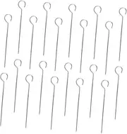 50Pcs Durable Stainless Steel Skewers for Barbecue Grilling Sticks BBQ Supplies for Kabobs and Outdoor Cooking