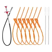 35.5inch Drain Clog Remover1pcs 25inch Drain Snake Hair Remover6pcs ＆ Cleanin