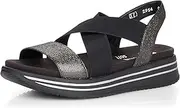 [Remonte] Women's R2954 Sling Back Sandals, Black (Nero/Schwarz 02)