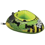 Test Pilot Siege 56-inch 1 Person Triangular Towable Inflatable Tube Green Yello