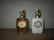 Vintage KINGS MEN After Shave & Luxury Talc Set Full Knight Helmet Bottles