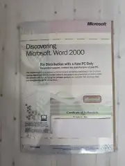 Discovering Microsoft Word 2000 (PC) Microsoft Office Software Sealed w/ProdKey