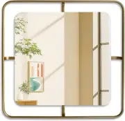 Gold OR BlackFrame Wall Mounted Square Mirror 24 in Vanity Wall Accent Mirror