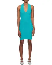 Blue Brushed Aplaca Mini Dress XXS,S,XL,XS,L Green