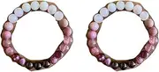 [zhuBAOHE] Womens Crystal Bracelet, Pink peach blossom Red Agate Beads bracelet Chalcedony rhodonite bracelet for Love and attraction