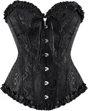 [DKCHENH] corset for women, Black corset,steam punk corset women,Black corset,steam punk corset for women.3X-Large size Corset, Black, 3X-Large