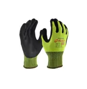 HiVis Cut Resistant Gloves maxisafe x 5 pairs Size XL