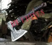 HF KNIVES Viking Handmade High Carbon Steel TOMAHAWK , HATCHET, AXE , INTEGRAL /