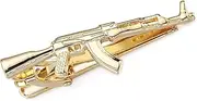 [Generic] Gold/Twin Colour Unique Fashion Tie Clip Novelty Cool Pin Bar Men's Jewelry Gift tc1501