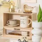 Desktop Storage Cabinet Shelf Rack for Coffee Mugs Action Figures Tea Cup