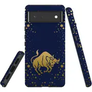 For Google Pixel 6 Case, Shielding Back Cover,Taurus Drawing