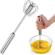 Semi-Automatic Egg Beater Whisk Hand Push Mixer Stainless Steel Blender Tool New