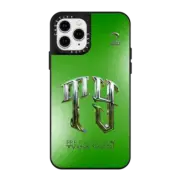 iPhone 11 Pro Mirror Case Pre Evolution logo - TY logo in Neon Green