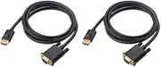 2X DisplayPort to VGA Cable (DP to VGA Cable) 6 Feet