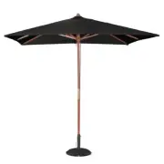 BOLERO SQUARE OUTDOOR UMBRELLA 2.5M BLACK GH990