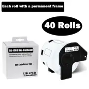 40Roll 2-3/7"x1-1/7" White Paper Address 800 Labels For Brother QL-1100 DK-1209