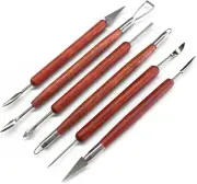 Clay Sculpting Tools, 6 PCS Double-Ended Stainless Steel Polymer Clay Tools