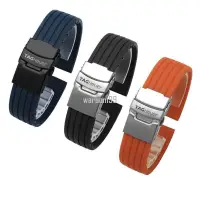 在飛比找蝦皮購物優惠-現貨經典款泰格豪雅卡萊拉競潛系列錶帶膠帶橡膠矽膠帶男女士手錶