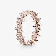 Pandora Rose Daisy Flower Ring #180934CZ New With Tags