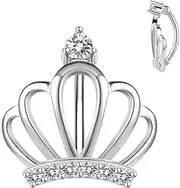 [AccGin] 14G G23 Titanium Clicker Belly Button Ring Crown shape 10/12mm Reverse Curved Hoop Navel Barbell Piercing Jewelry Silver Gold 1pc