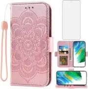 Samsung Galaxy S21 FE 5G Tempered Glass Screen Protector Flip Wallet Case