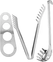 Stainless Steel Pasta Server Set Spaghetti Tong Measuring Tool Slotted Spoon Kitchen Utensil for Spaghetti