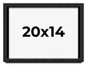 20x14 Shadow Box Black Rustic Barnwood Display Frame | 1.125 Inch Deep | 0.875