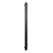 Hotwire 900mm Brushed Nickel Single Vertical Flat Slimline Heated Towel Rail
