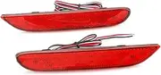 TDTAPN 2pcs Compatible for Infiniti Compatible for Nissan 2014-16 Qashqai LED Rear Bumper Reflector Light Tail Brake Signal Driving Lights