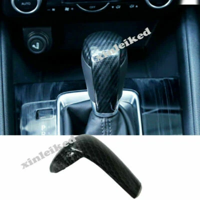 For Mazda CX-5 2017-2021 Carbon fiber Car Accessories Gear Shift Knob Cover Trim (for: Mazda)