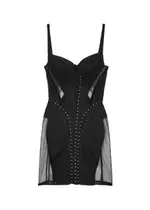 Mugler Panelled Stretch-jersey Corset Mini Dress - Black - 34 (UK6 / XS) 34 (UK6 / XS)