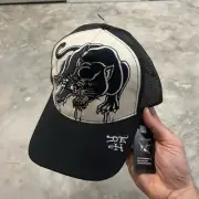 Ed Hardy by Christian Audigier Panther Mesh Snapback Trucker Hat "One Size"