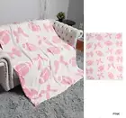 ComfyLuxe Football & Ribbon Pattern Throw Blanket