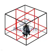 8 Lines Self Level Cross Line Laser Level w Plumb Dot Rotary Level 360° Video