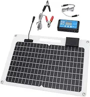 100W Solar Panel, Solar Panel Kit with 2 USB Ports, Compatible with 12V 24V System, Off Grid System Battery Charger for RV Boat, Trailer Cabin, Rooftop, Garden Shed, Blackout