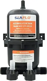 0.75L Pressure Pressurized Accumulator Tank, Boat Water Pump 23.5 oz Pressure Accumulator 125 PSI for RV, Yacht, Marine, Caravan, Motorhome